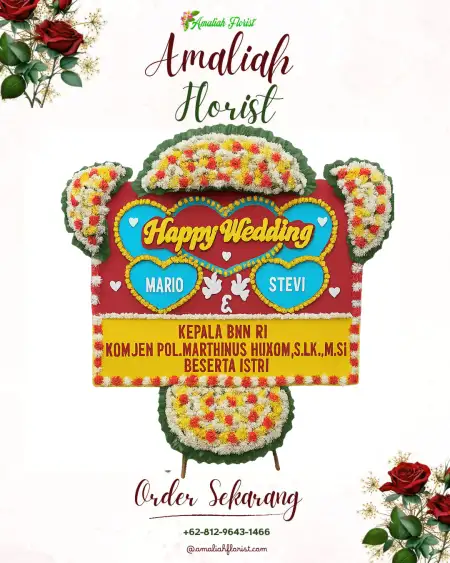 Papan Bunga Pernikahan Bomerto